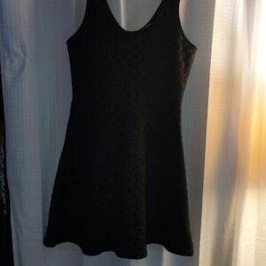 Express Black Textured Mini Dress